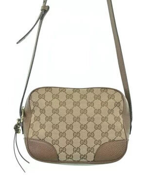 Gucci beige brown GG Canvas Bree Camera Bag monogram leather